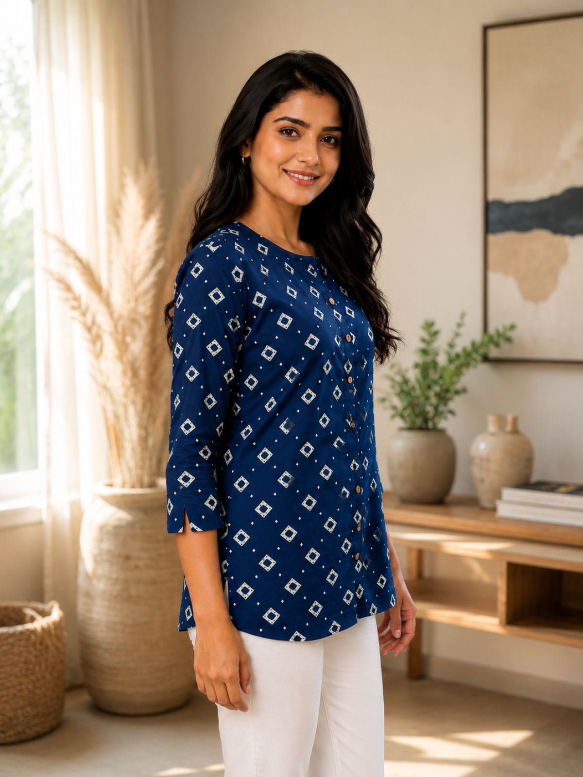 Cotton Printed Round Neck Shirts CM-018