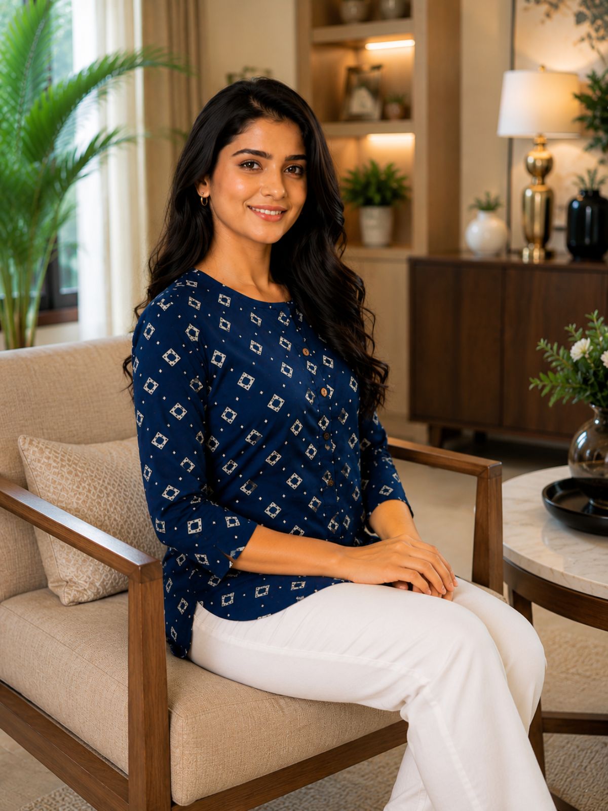Cotton Printed Round Neck Shirts CM-018