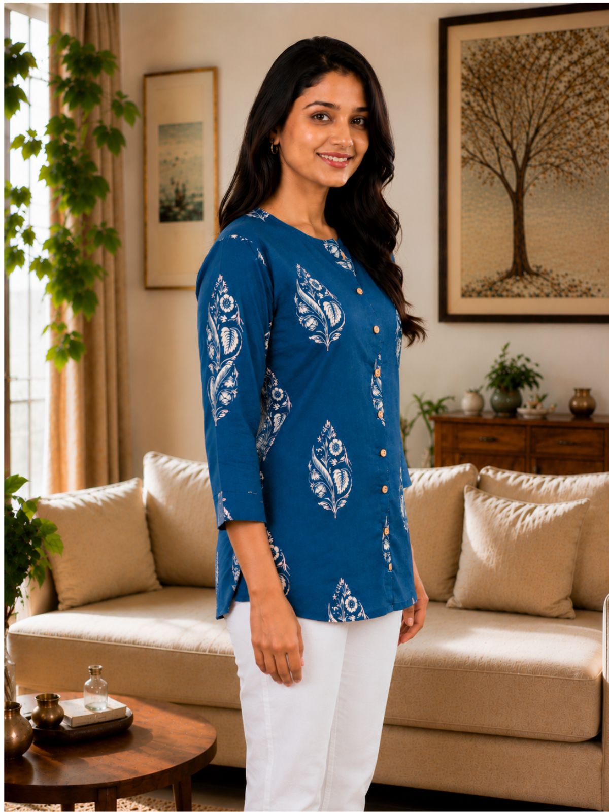 Cotton Printed Round Neck Shirts CM-020