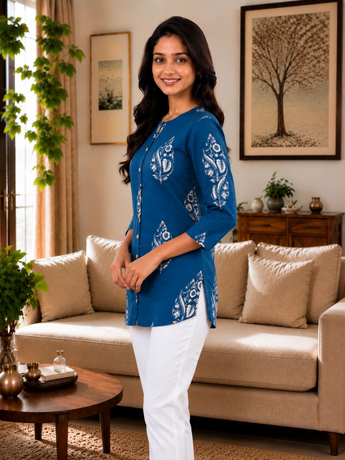 Cotton Printed Round Neck Shirts CM-020