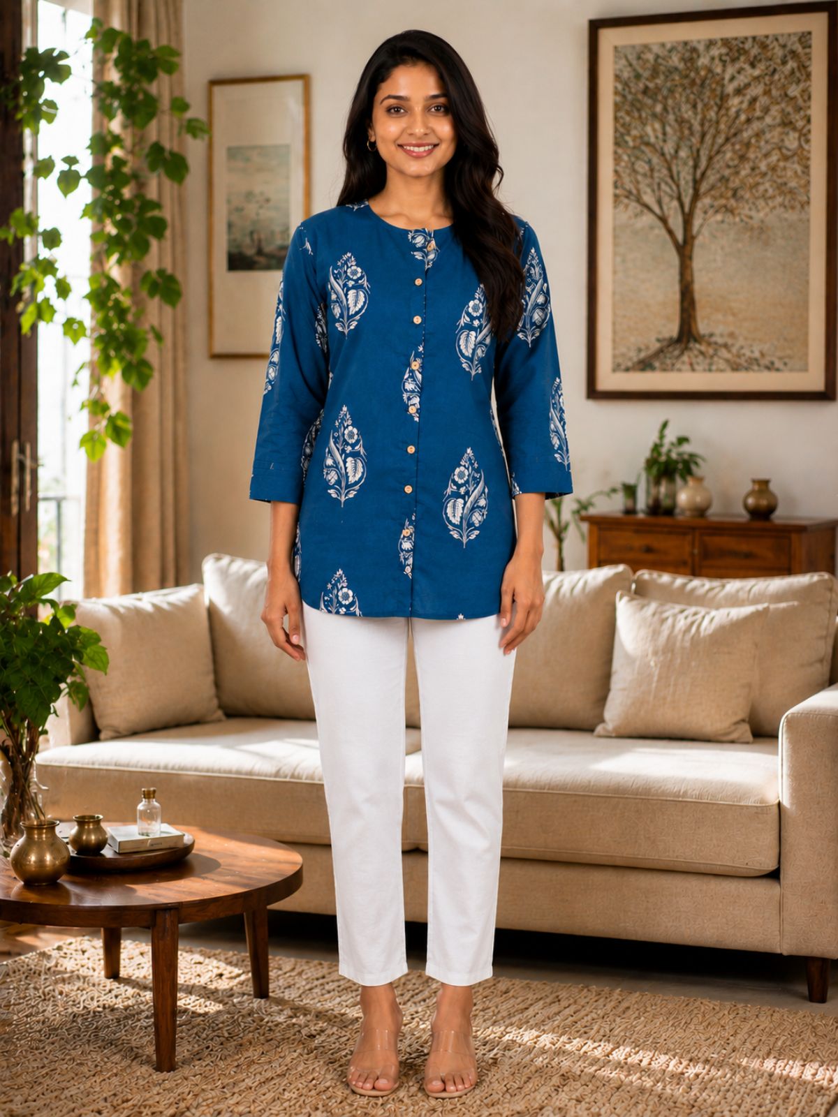 Cotton Printed Round Neck Shirts CM-020