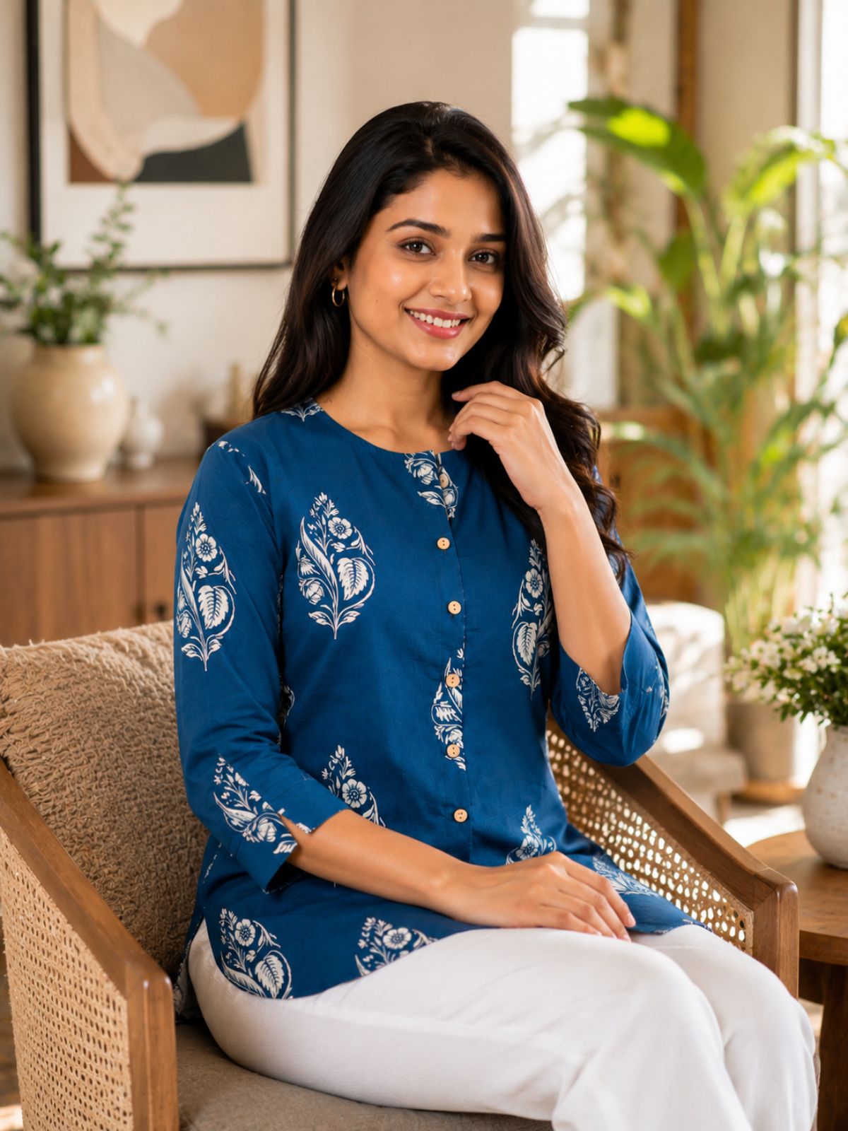 Cotton Printed Round Neck Shirts CM-020