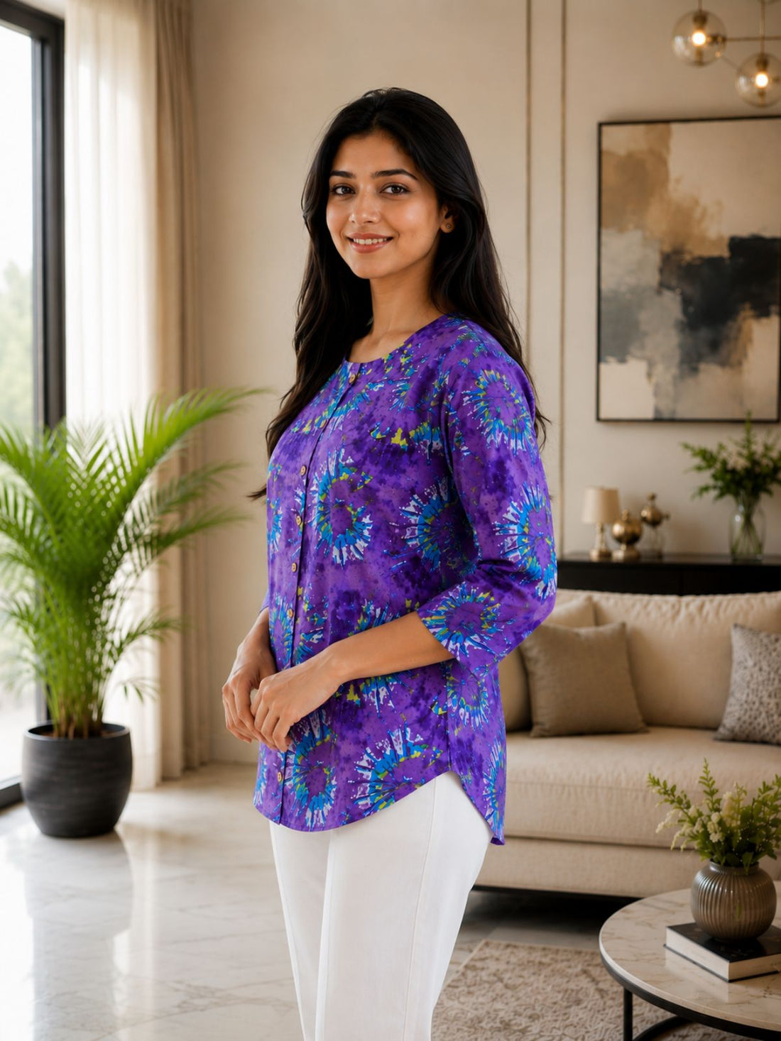 Cotton Printed Round Neck Shirts CM-026