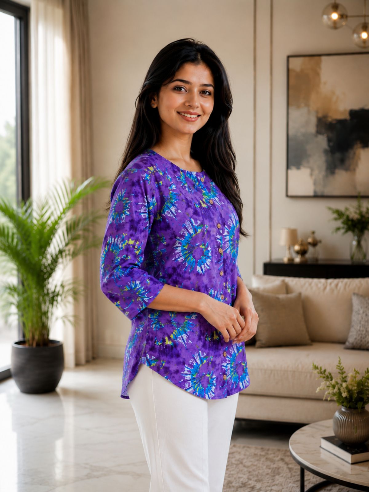 Cotton Printed Round Neck Shirts CM-026