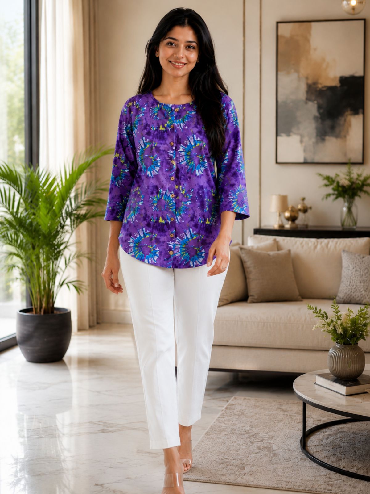 Cotton Printed Round Neck Shirts CM-026