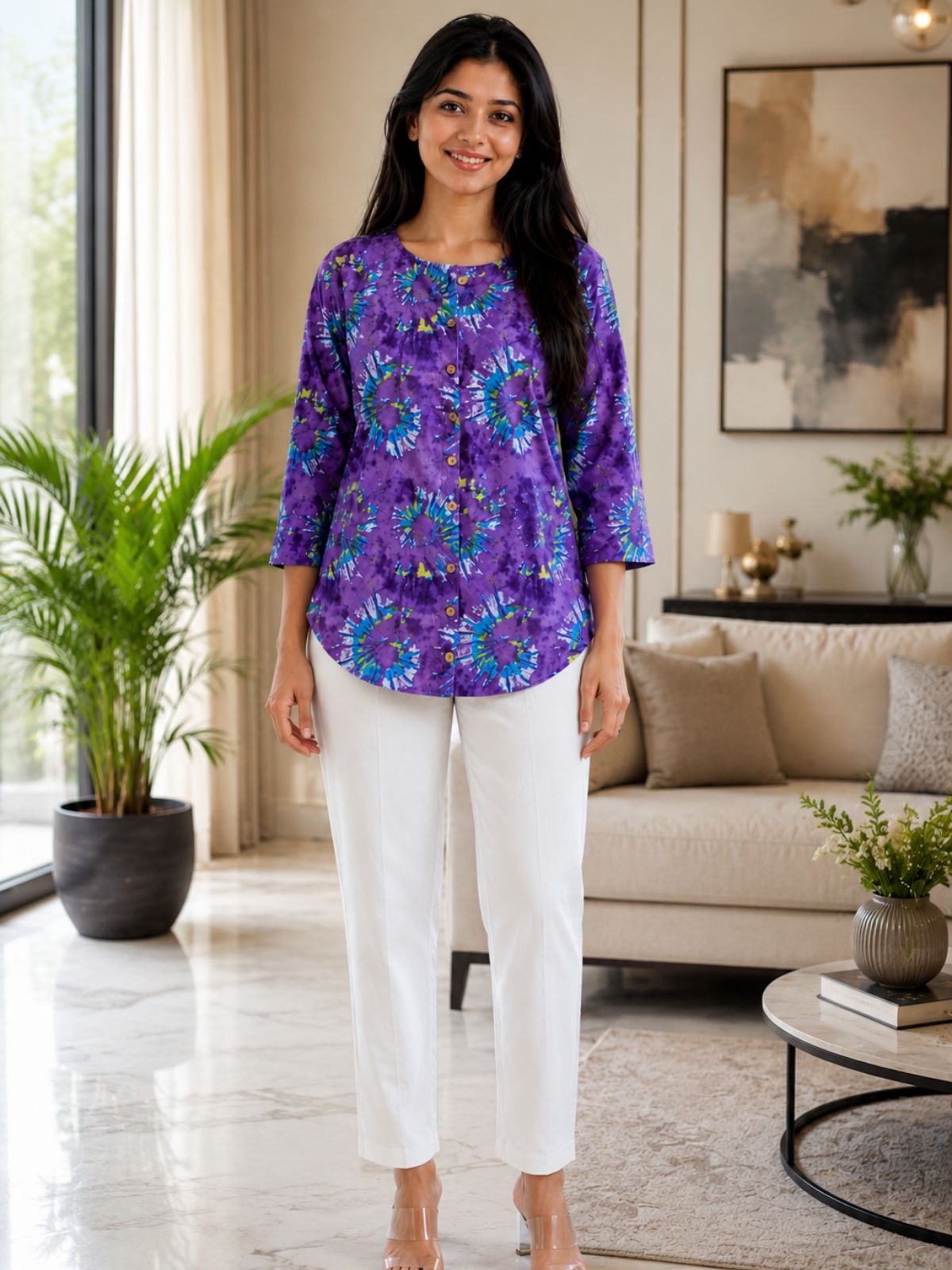 Cotton Printed Round Neck Shirts CM-026