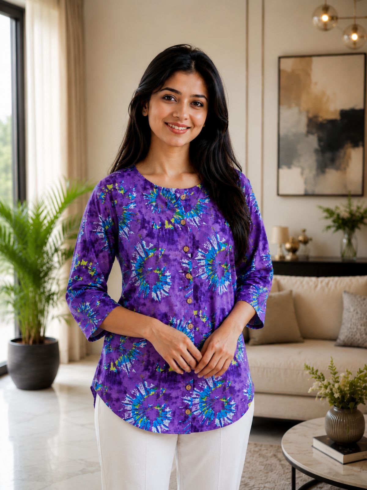 Cotton Printed Round Neck Shirts CM-026