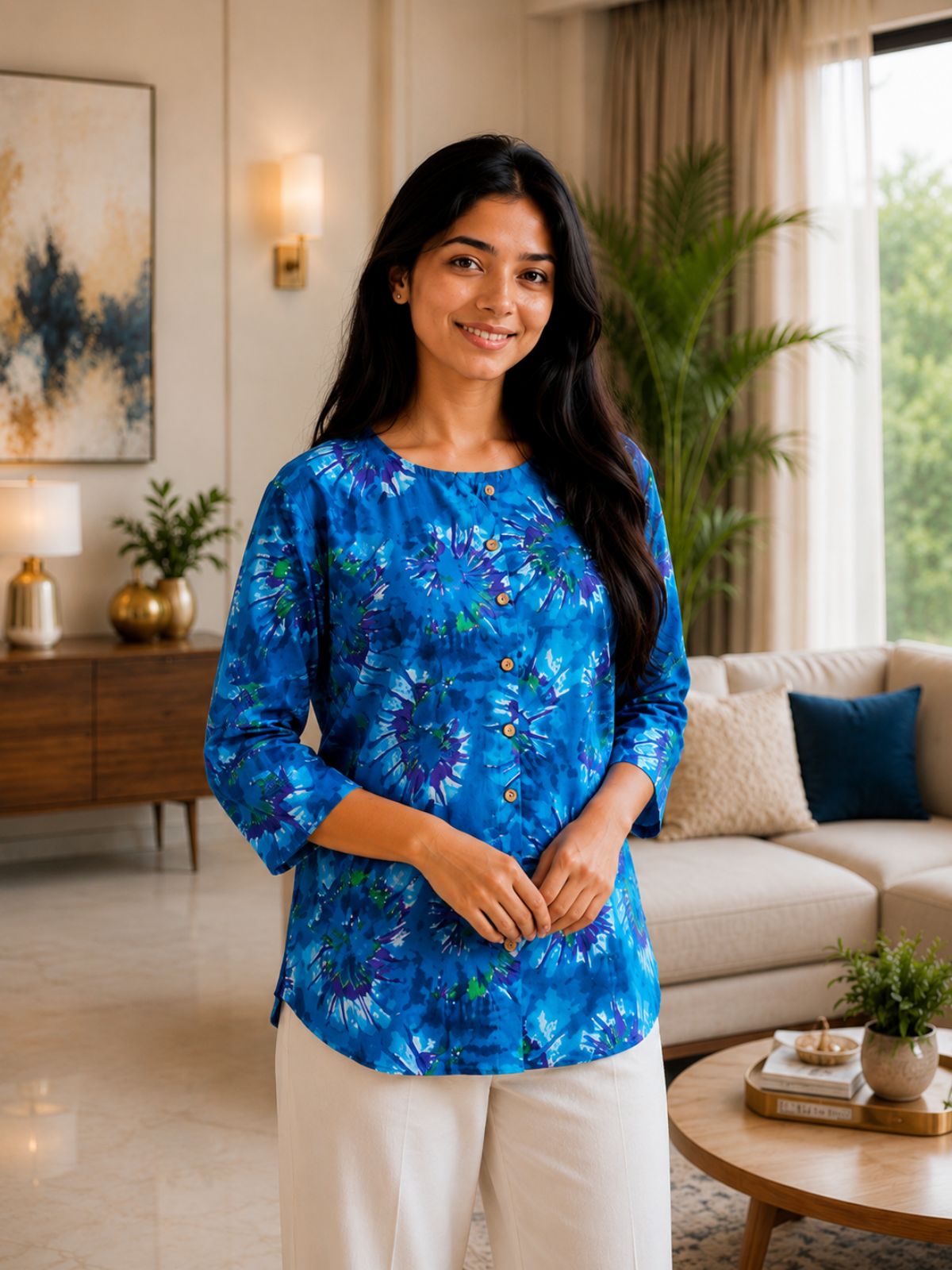 Cotton Printed Round Neck Shirts CM-028