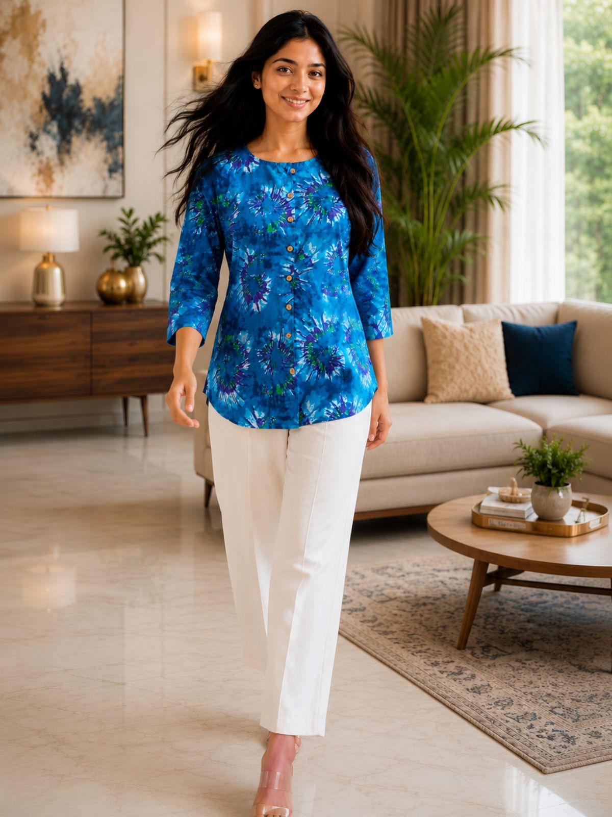 Cotton Printed Round Neck Shirts CM-028