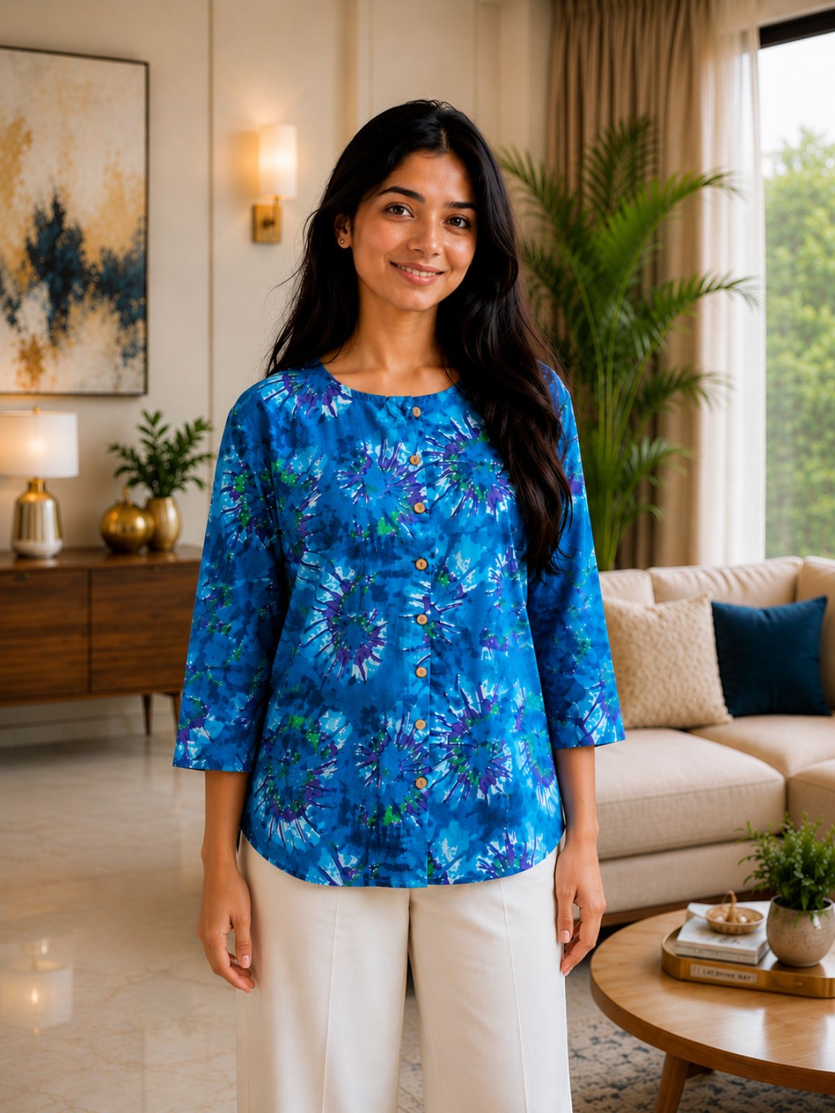 Cotton Printed Round Neck Shirts CM-028