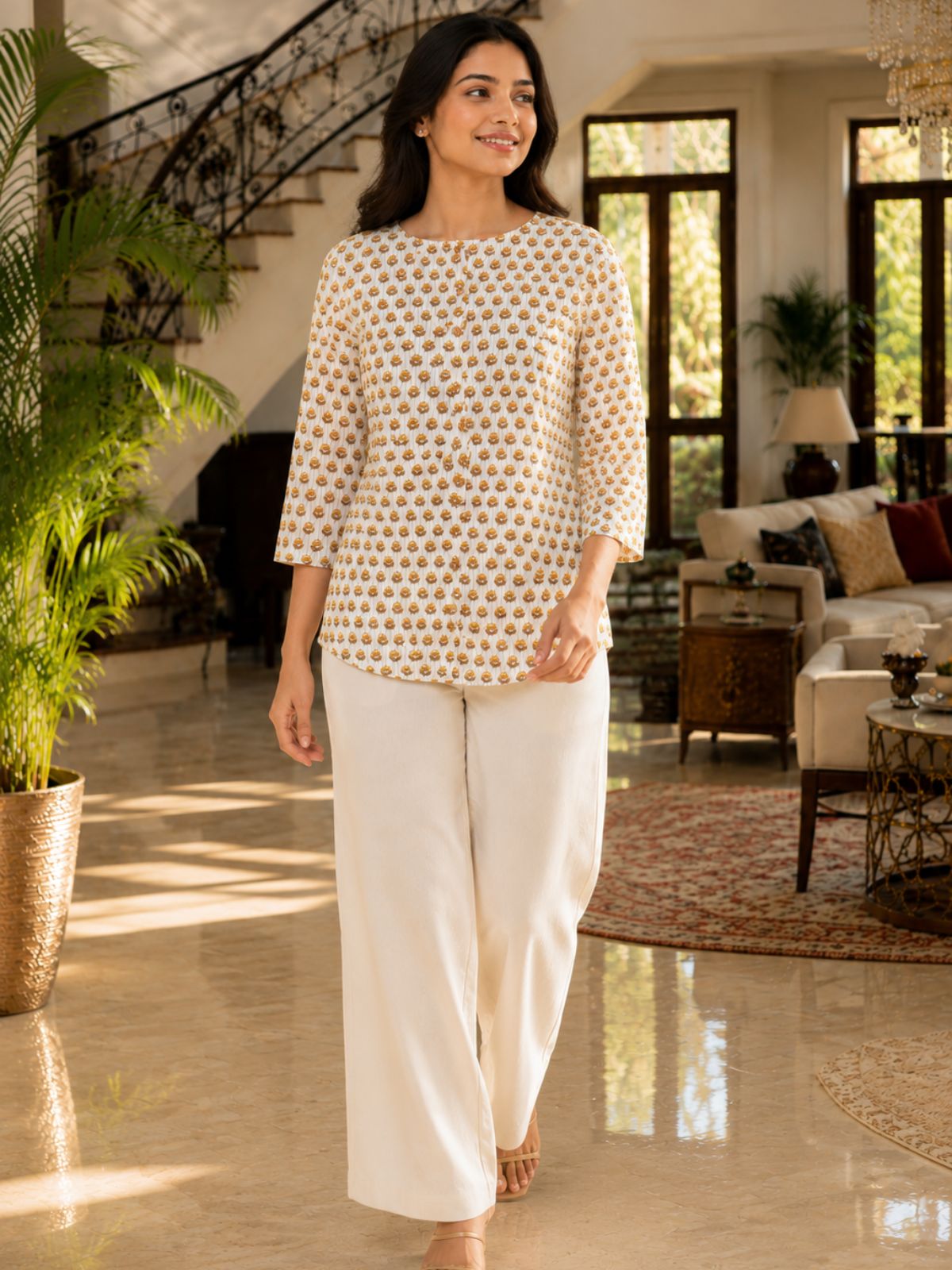 Cotton Printed Round Neck Shirts CM-030