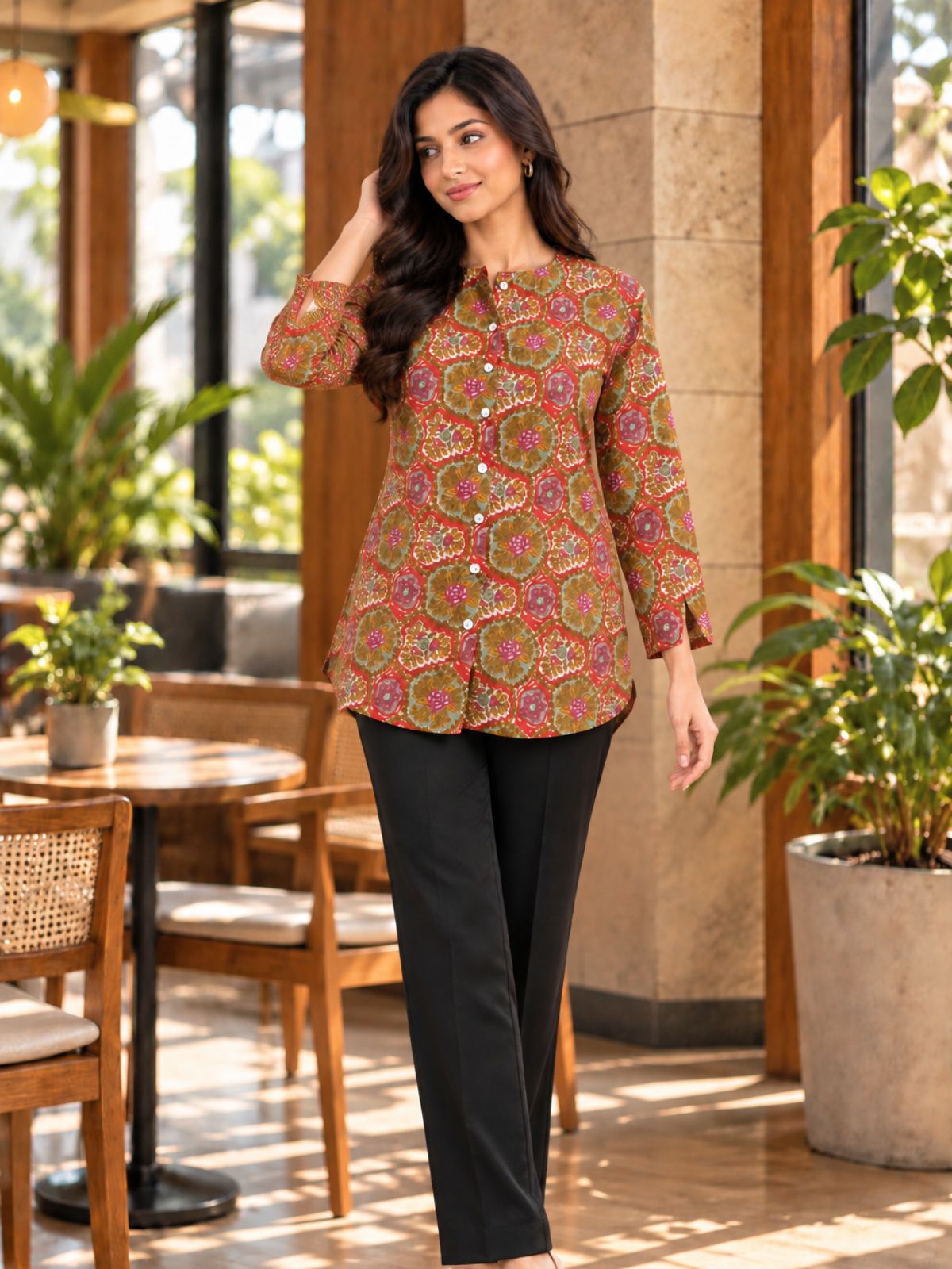 Cotton Printed Round Neck Shirts CM-031