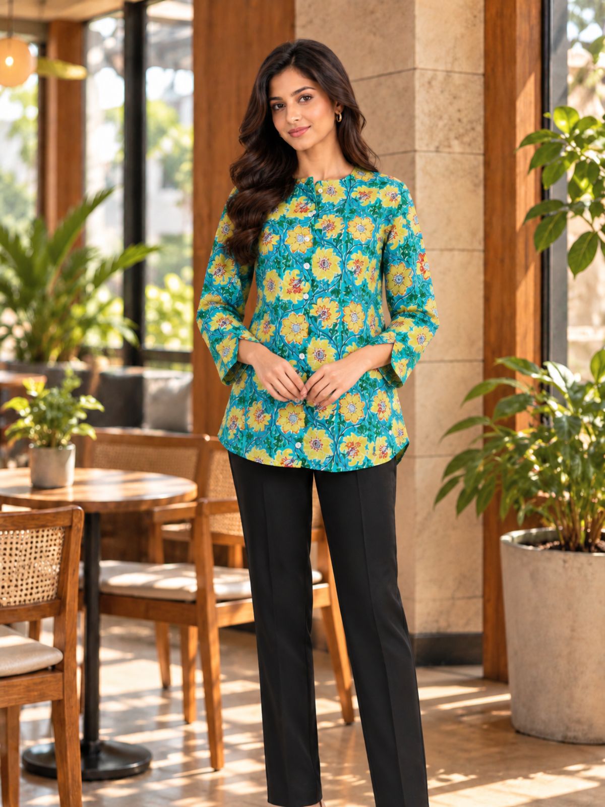 Cotton Printed Round Neck Shirts CM-032