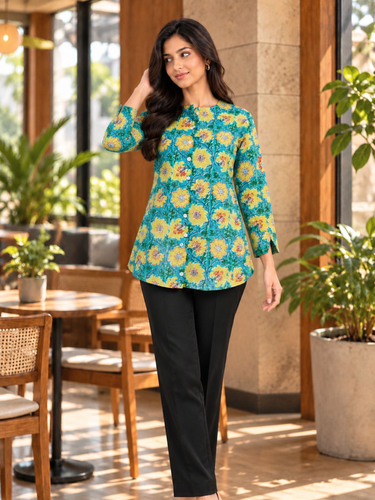 Cotton Printed Round Neck Shirts CM-032
