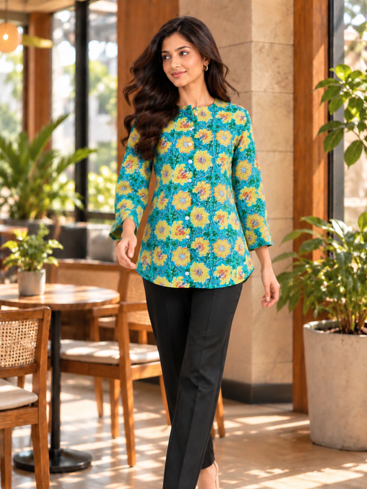 Cotton Printed Round Neck Shirts CM-032