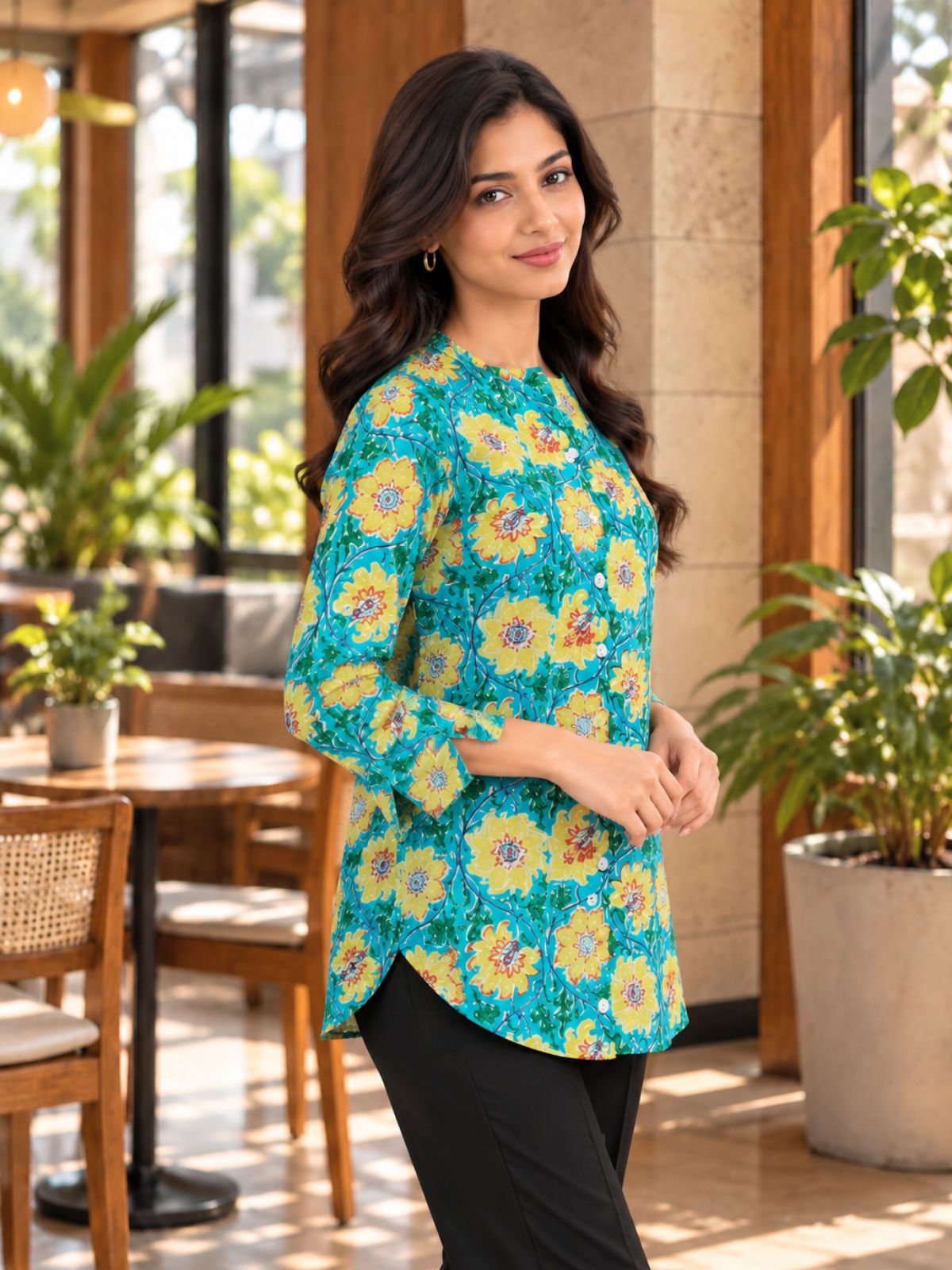 Cotton Printed Round Neck Shirts CM-032