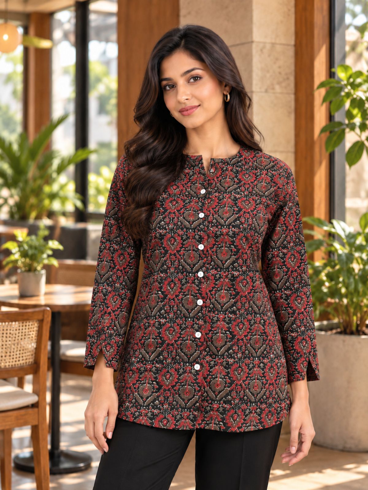 Cotton Printed Round Neck Shirts CM-033