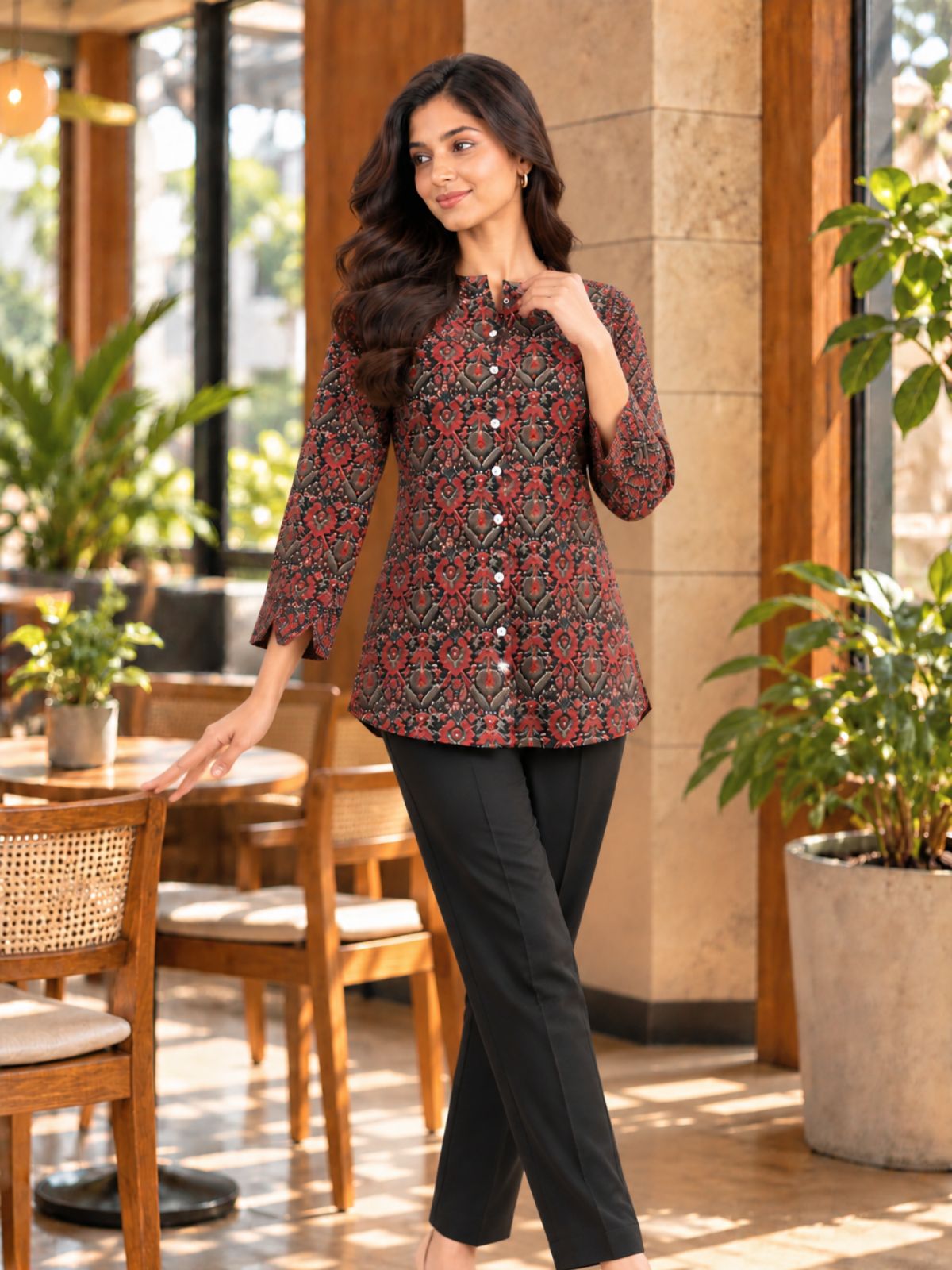 Cotton Printed Round Neck Shirts CM-033
