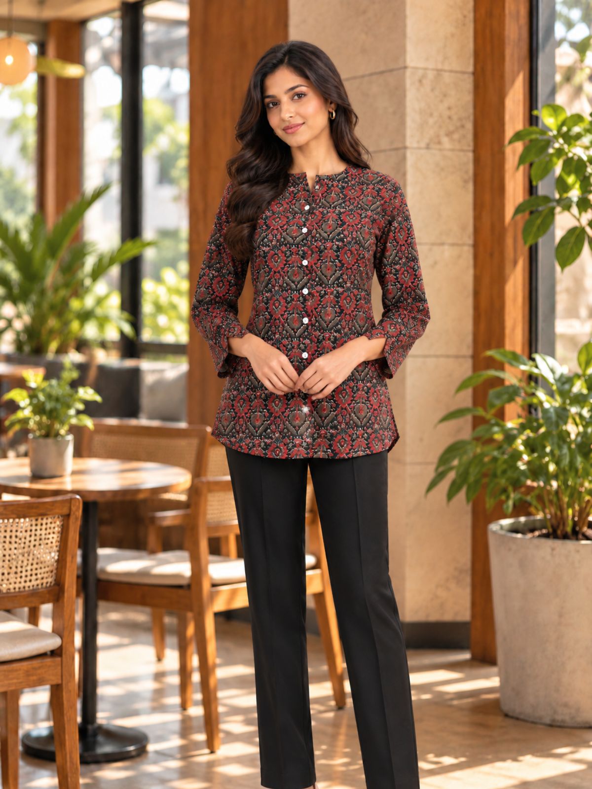 Cotton Printed Round Neck Shirts CM-033