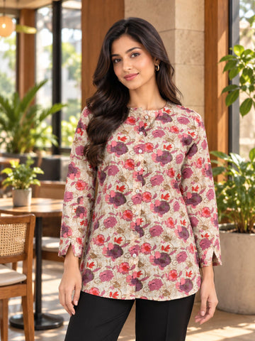 Cotton Printed Round Neck Shirts CM-034