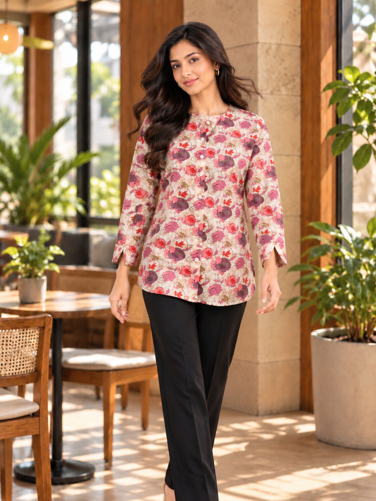 Cotton Printed Round Neck Shirts CM-034