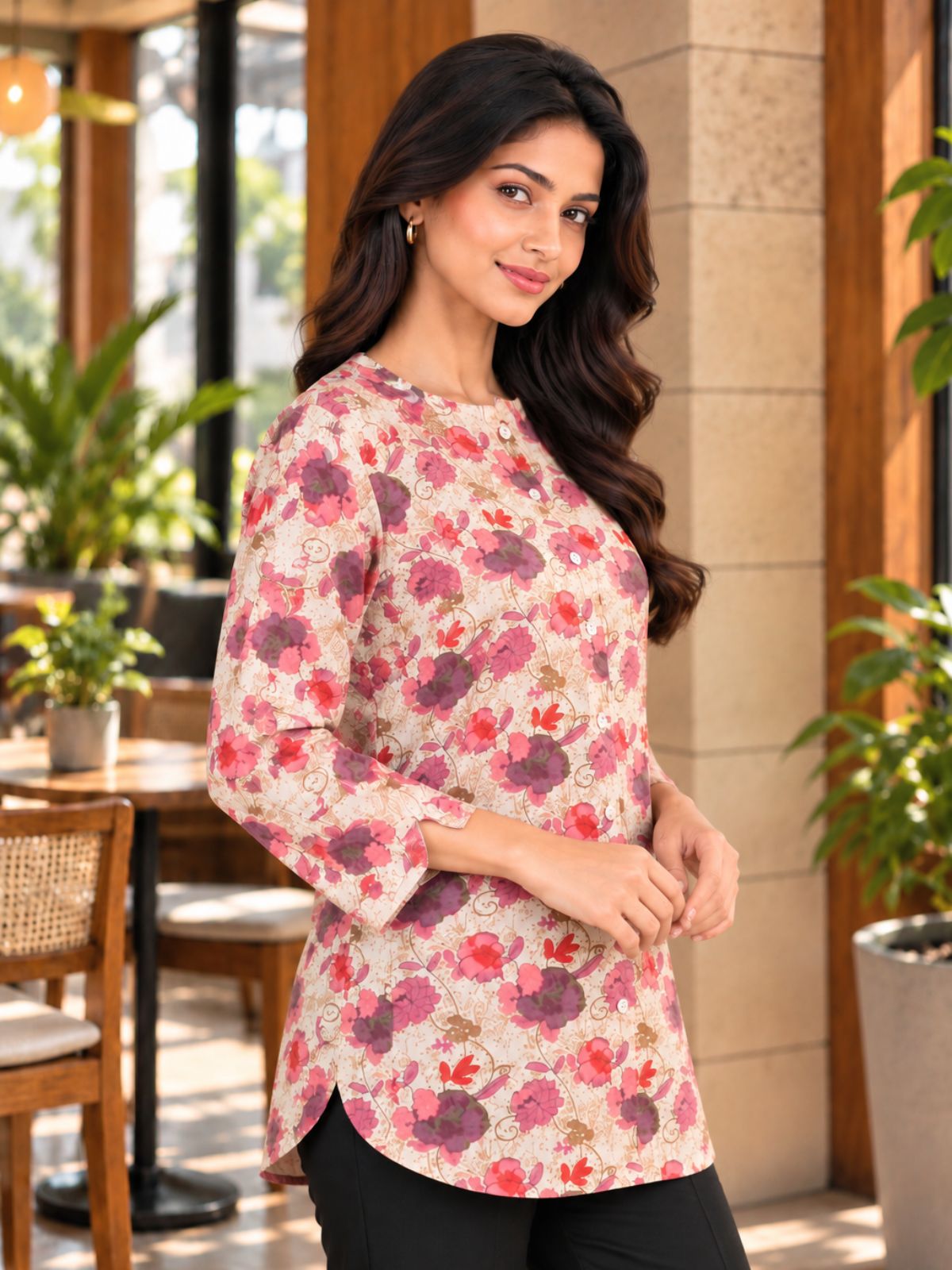 Cotton Printed Round Neck Shirts CM-034
