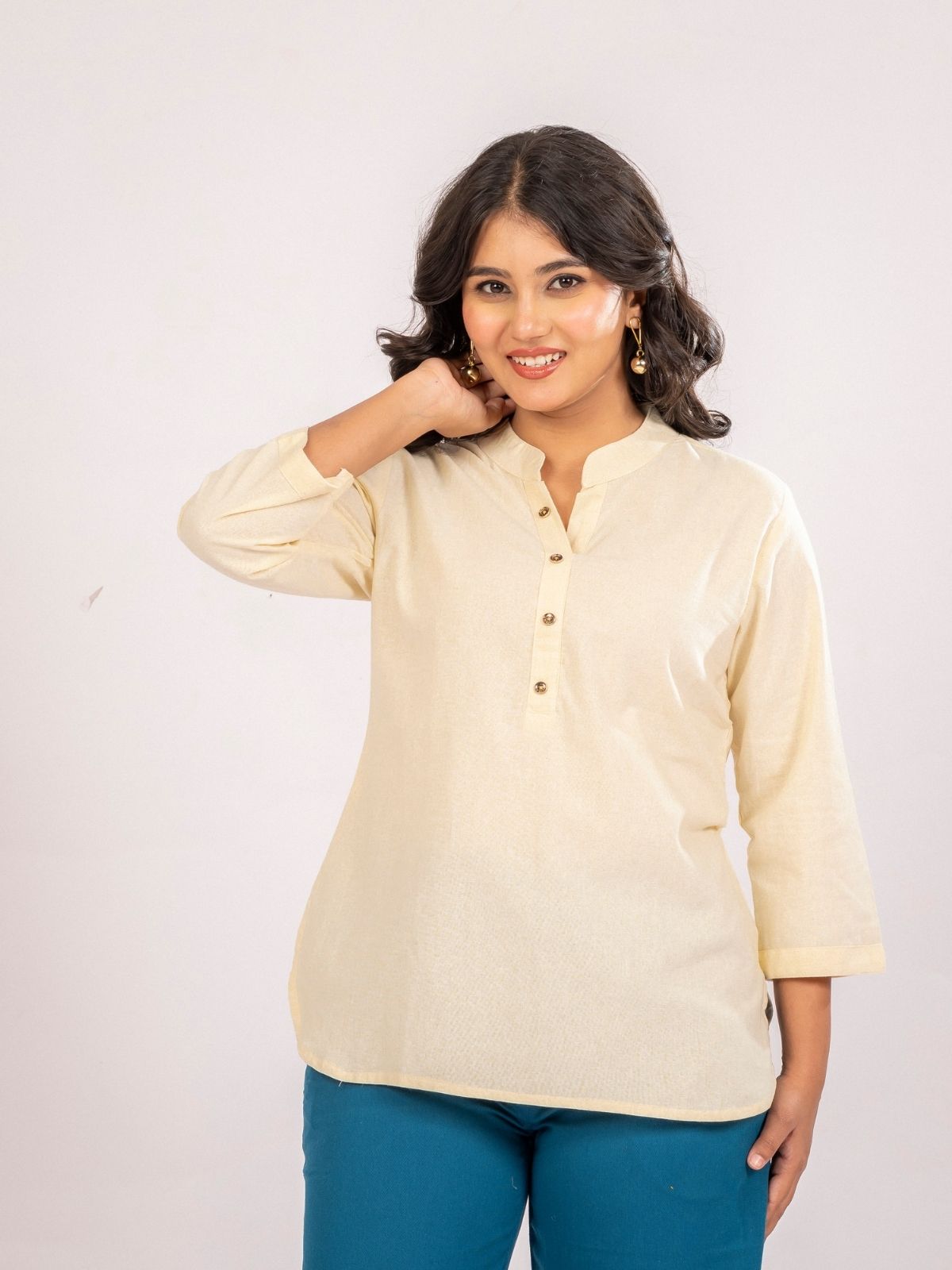 Cream Cotton Comfort Tops