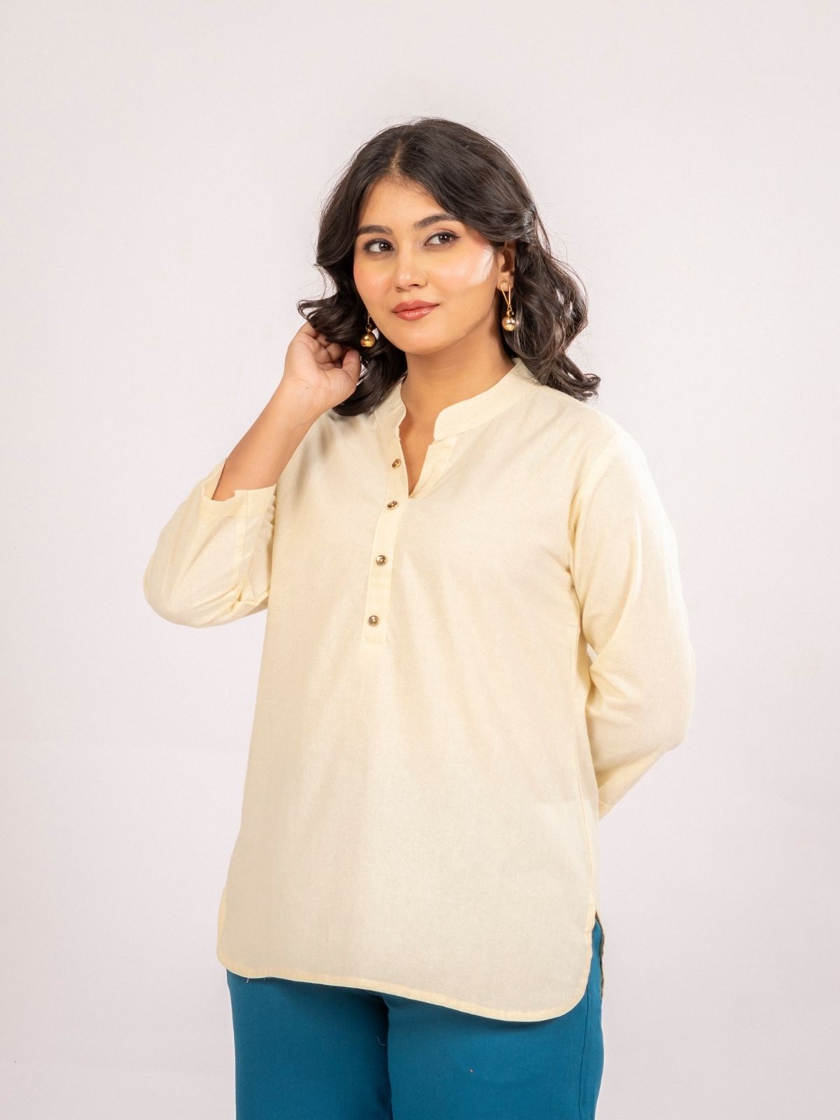Cream Cotton Comfort Tops