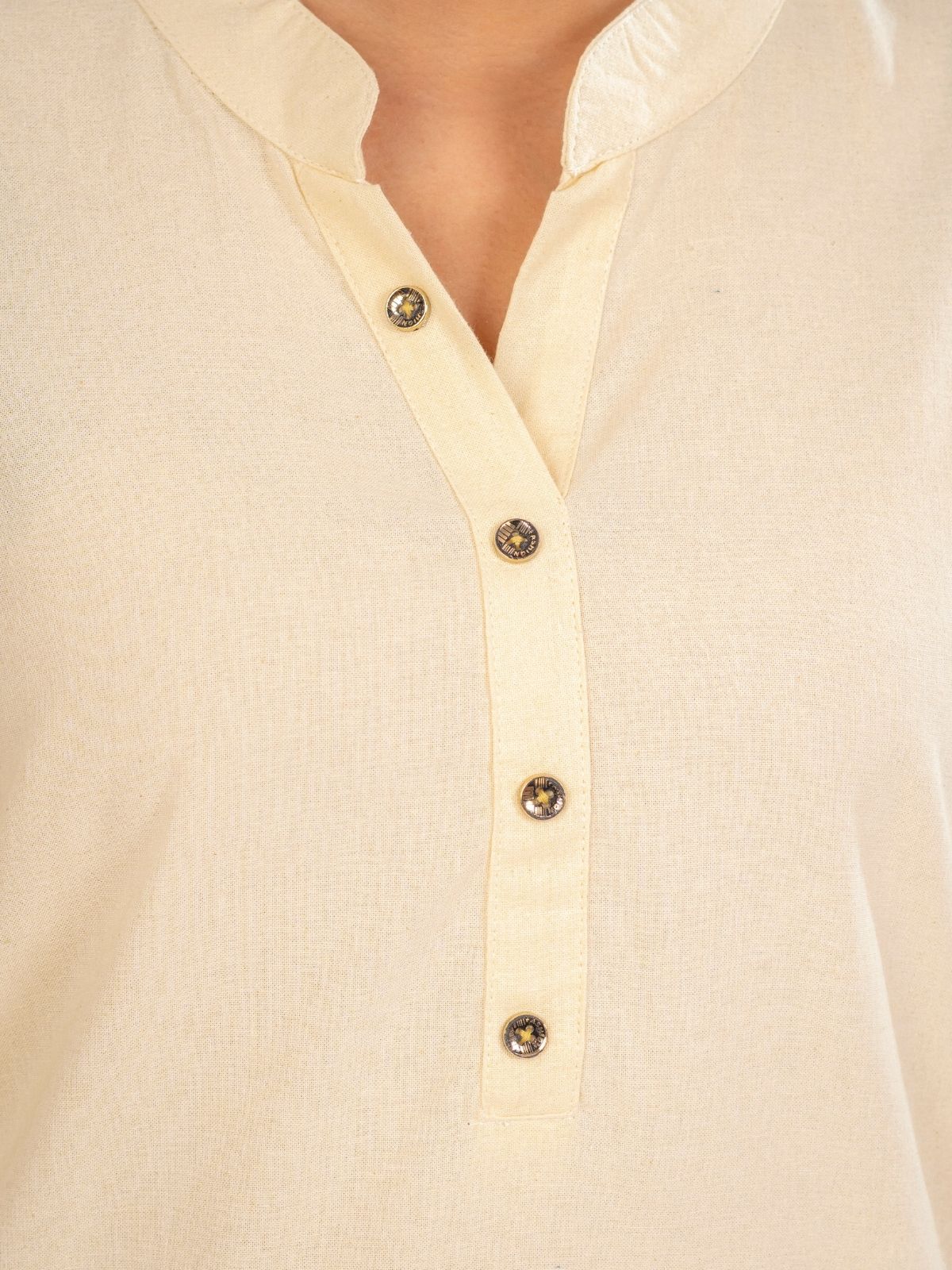 Cream Cotton Comfort Tops