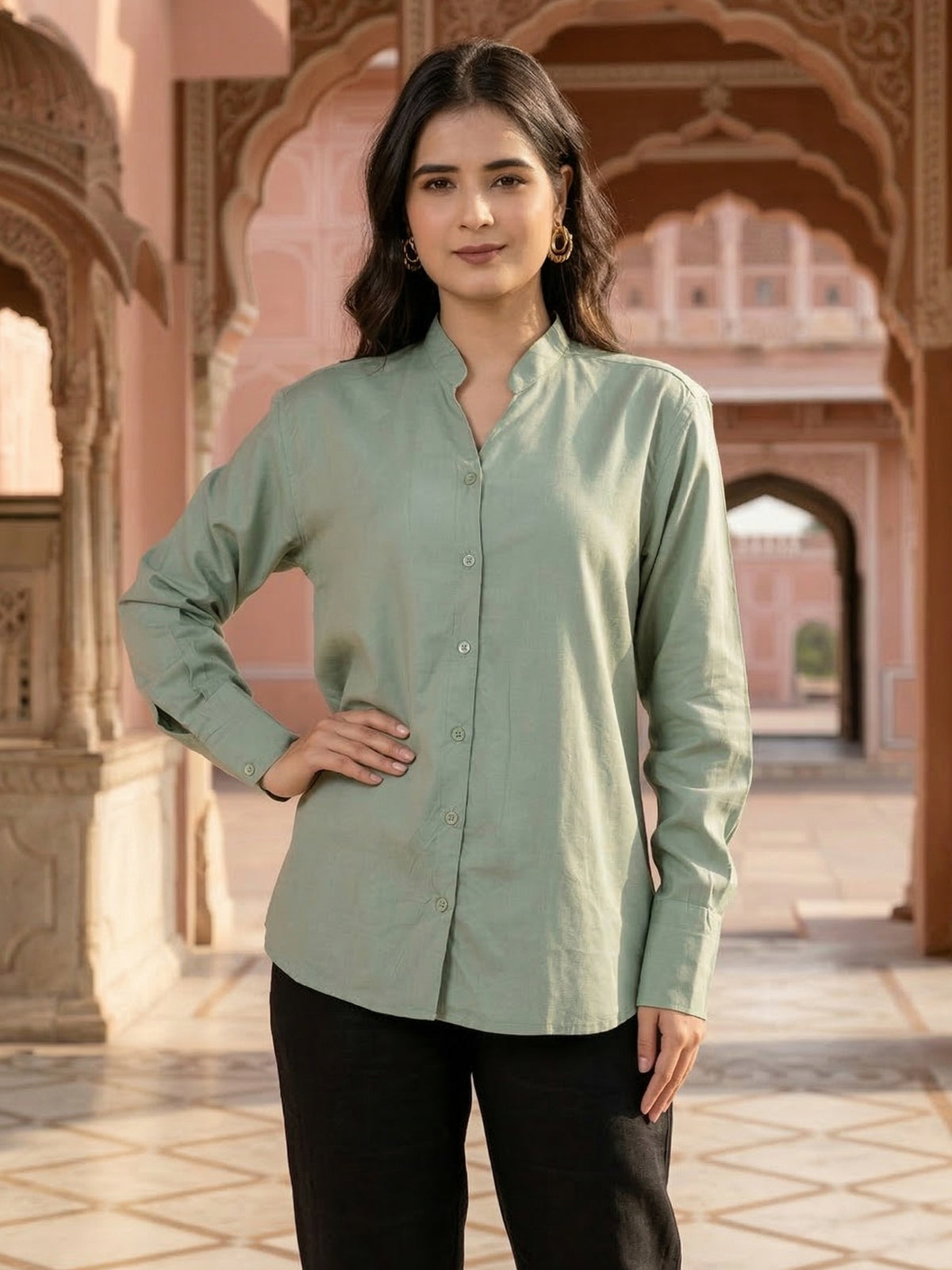 Green Elite Viscose Shirt