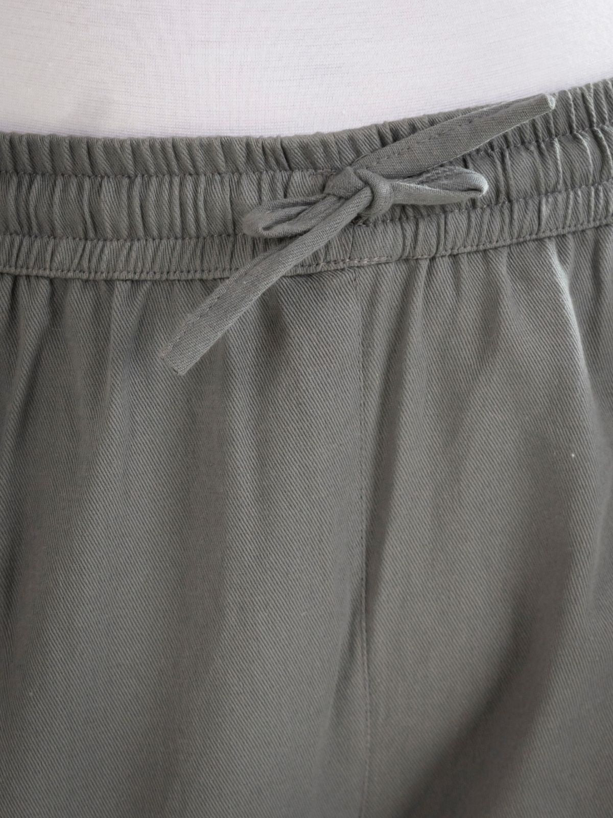 Grey Cotton Twill Pajama Pants