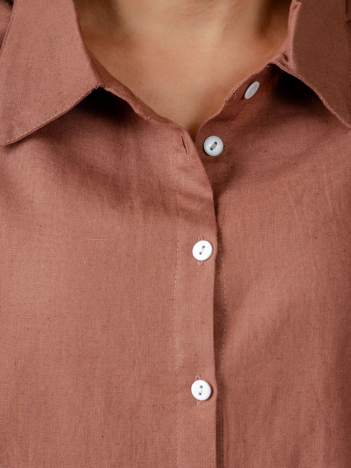 Light Brown Cotton bell Sleeves Shirts