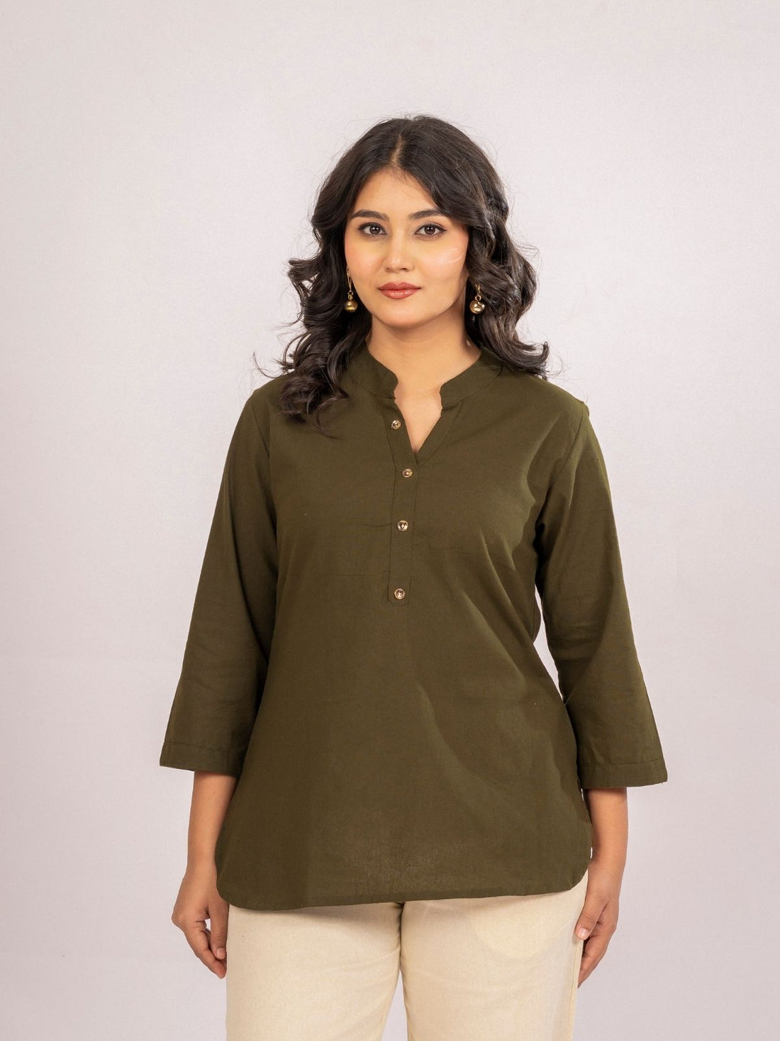 Mehndi Cotton Comfort Tops