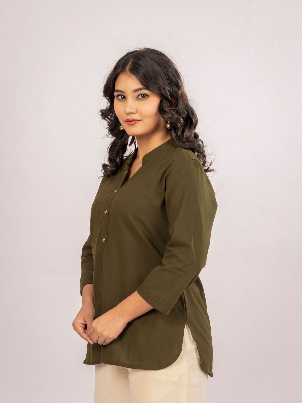 Mehndi Cotton Comfort Tops