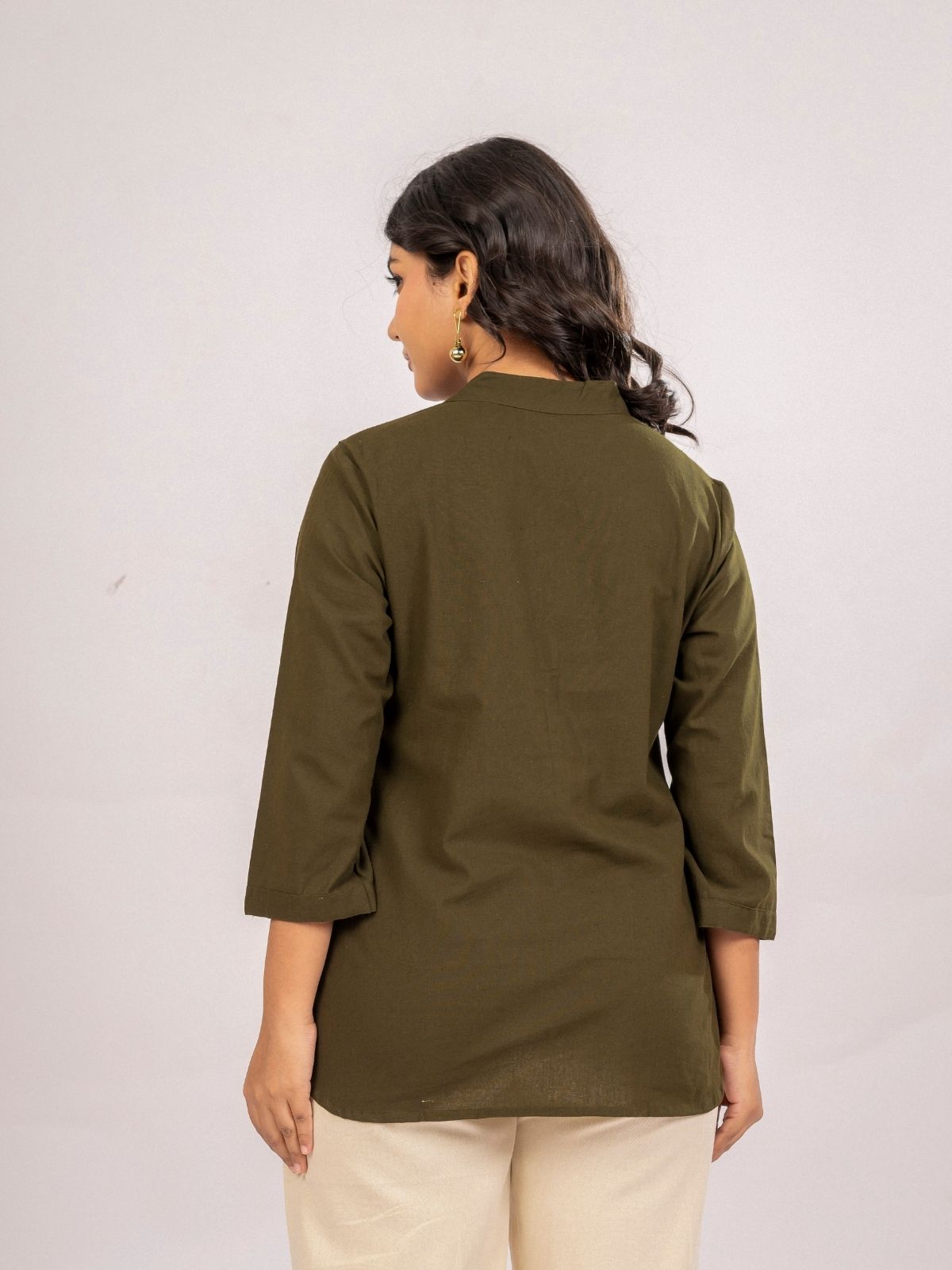 Mehndi Cotton Comfort Tops