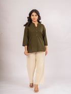 Mehndi Cotton Comfort Tops