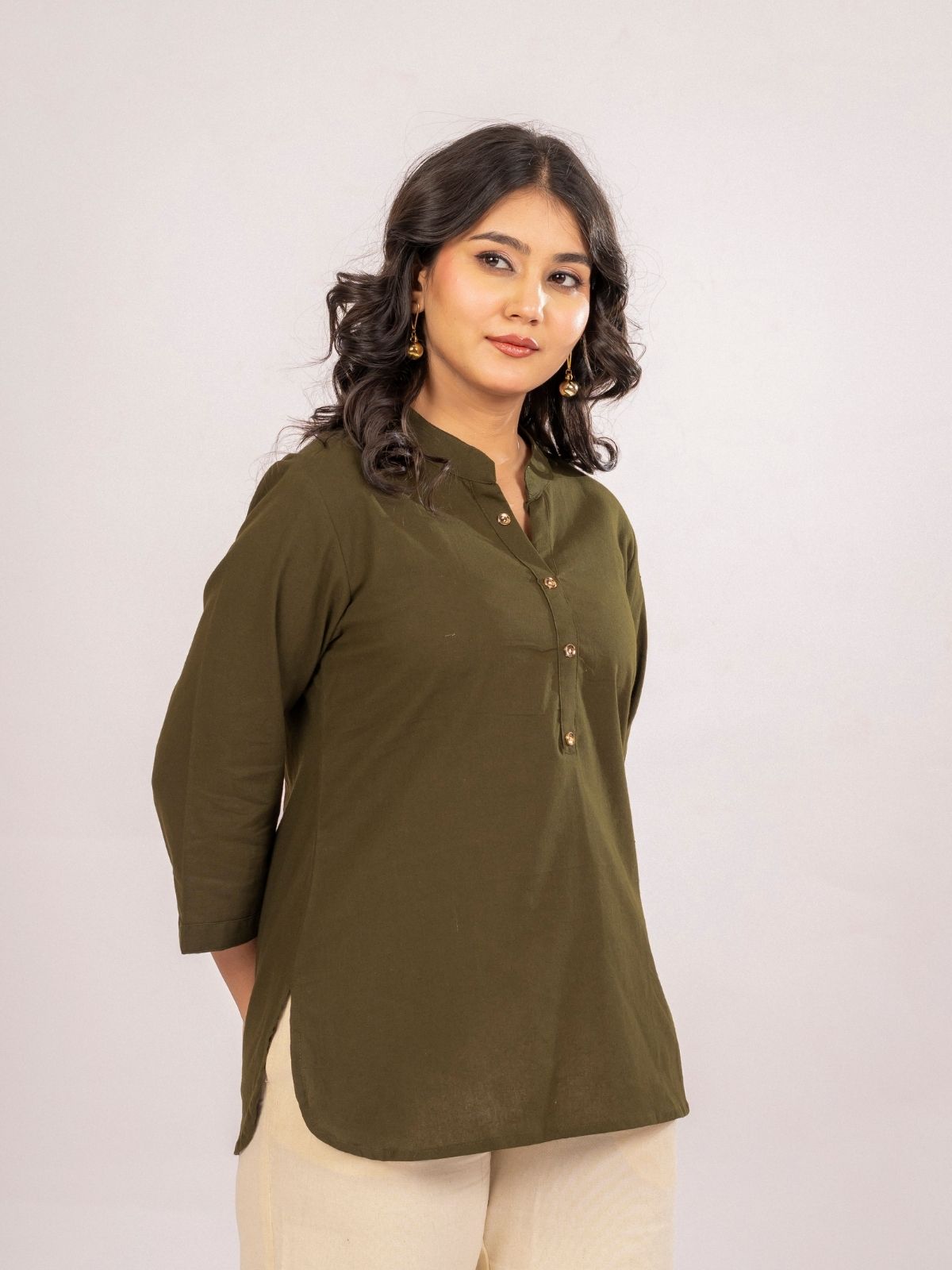 Brown & Mehndi Cotton Comfort Tops Combo