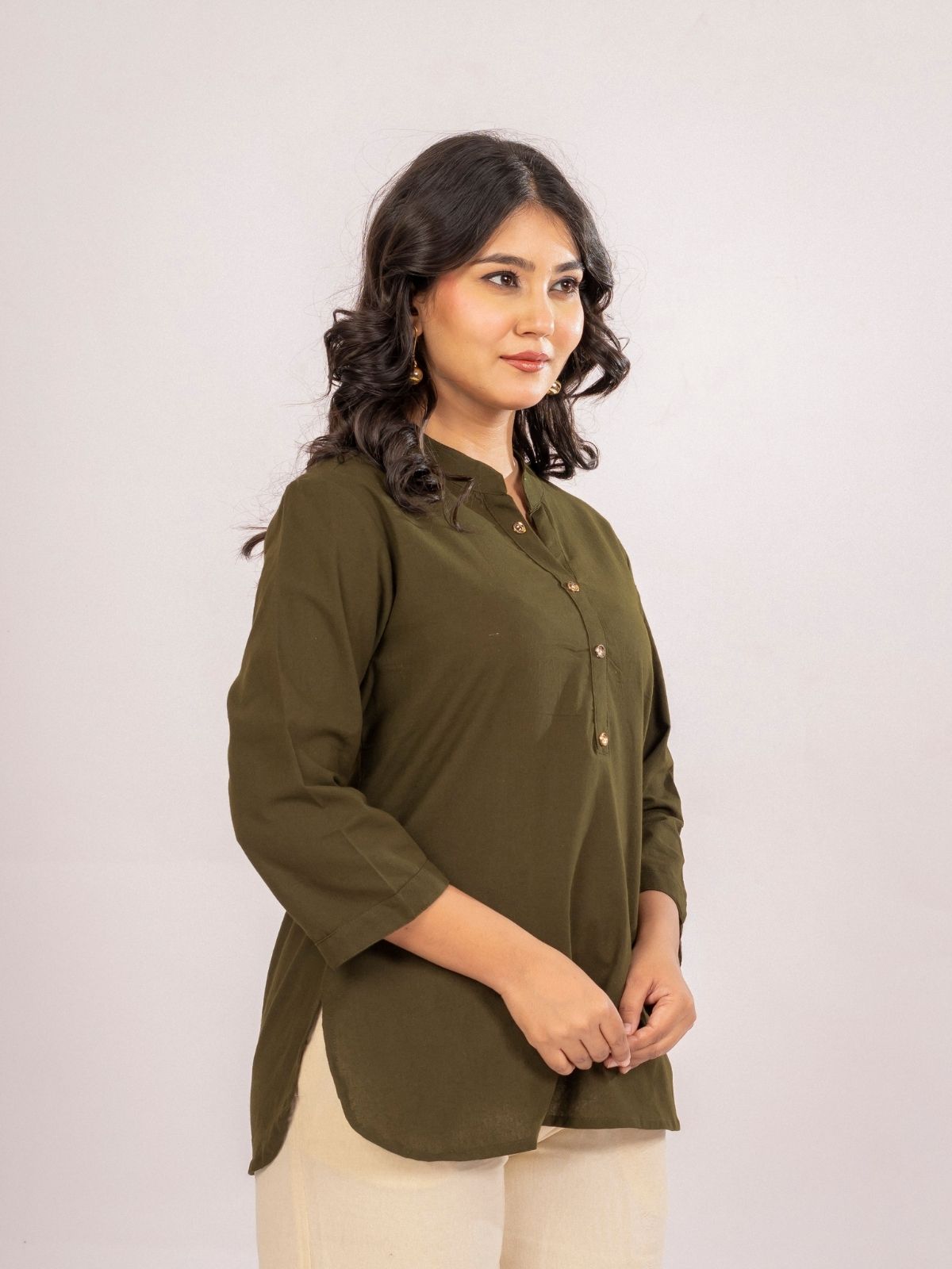 Mehndi Cotton Comfort Tops
