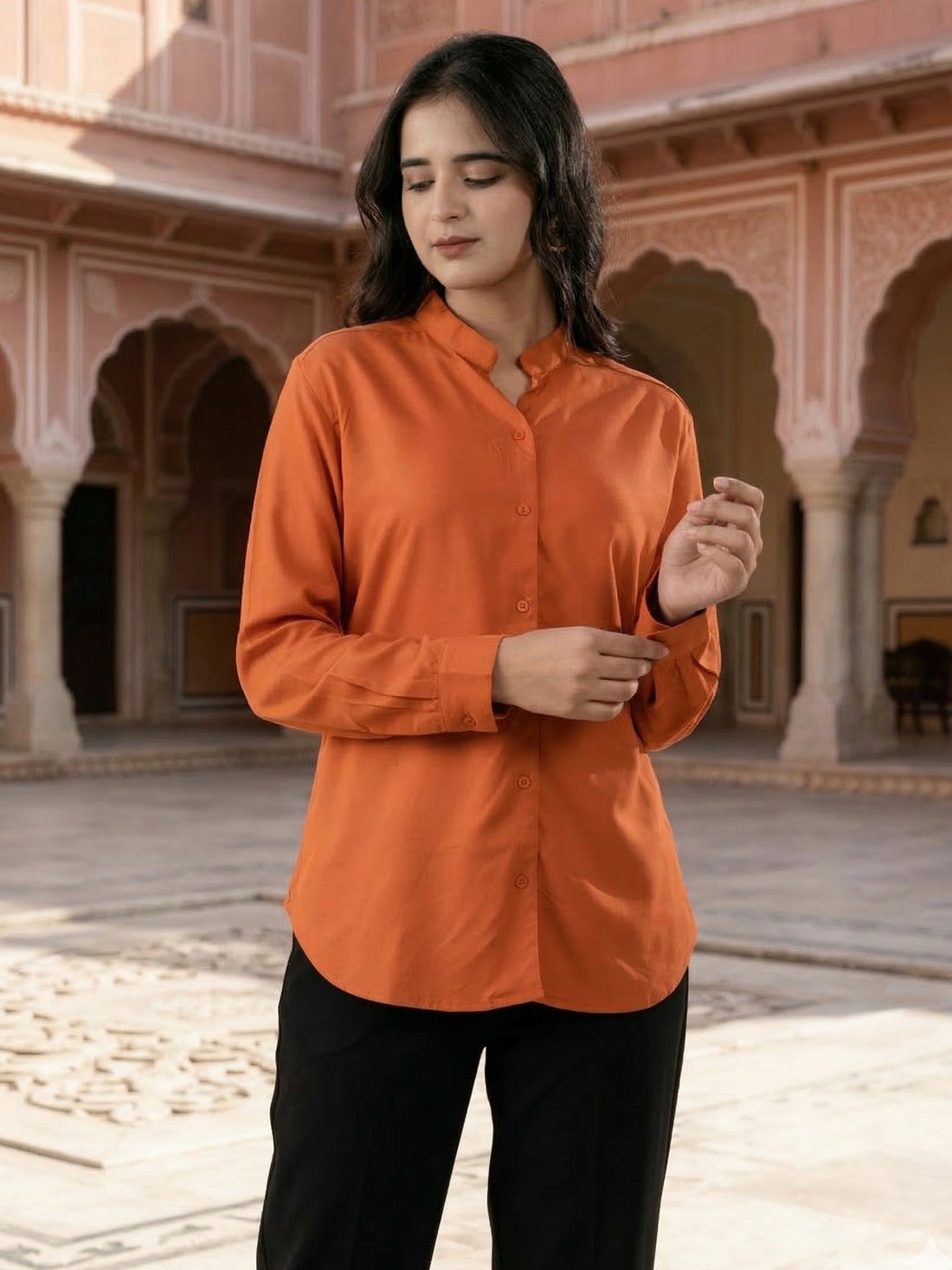 Orange Elite Viscose Shirt