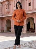 Orange Elite Viscose Shirt