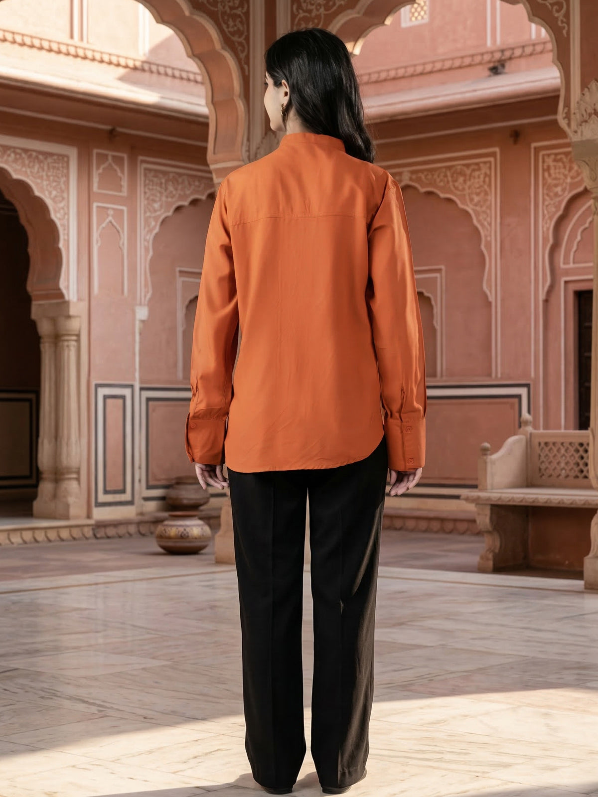Orange Elite Viscose Shirt