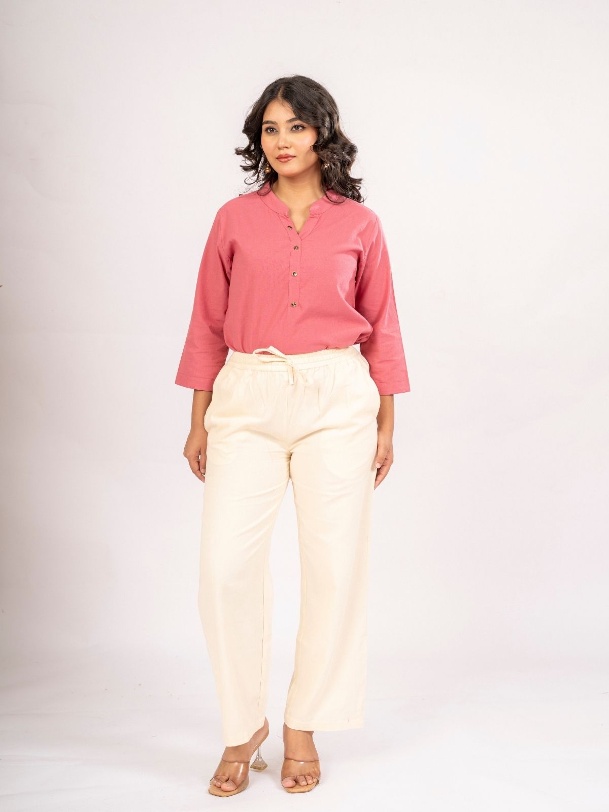 Peach Cotton Comfort Tops