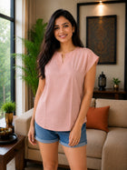 Peach Cotton Blends Top