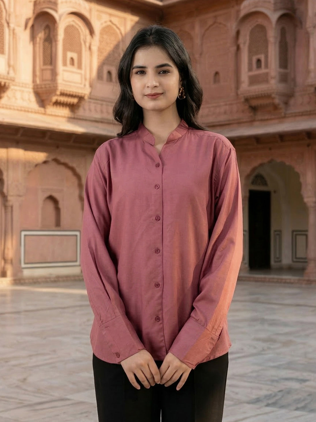 Peach Elite Viscose Shirt