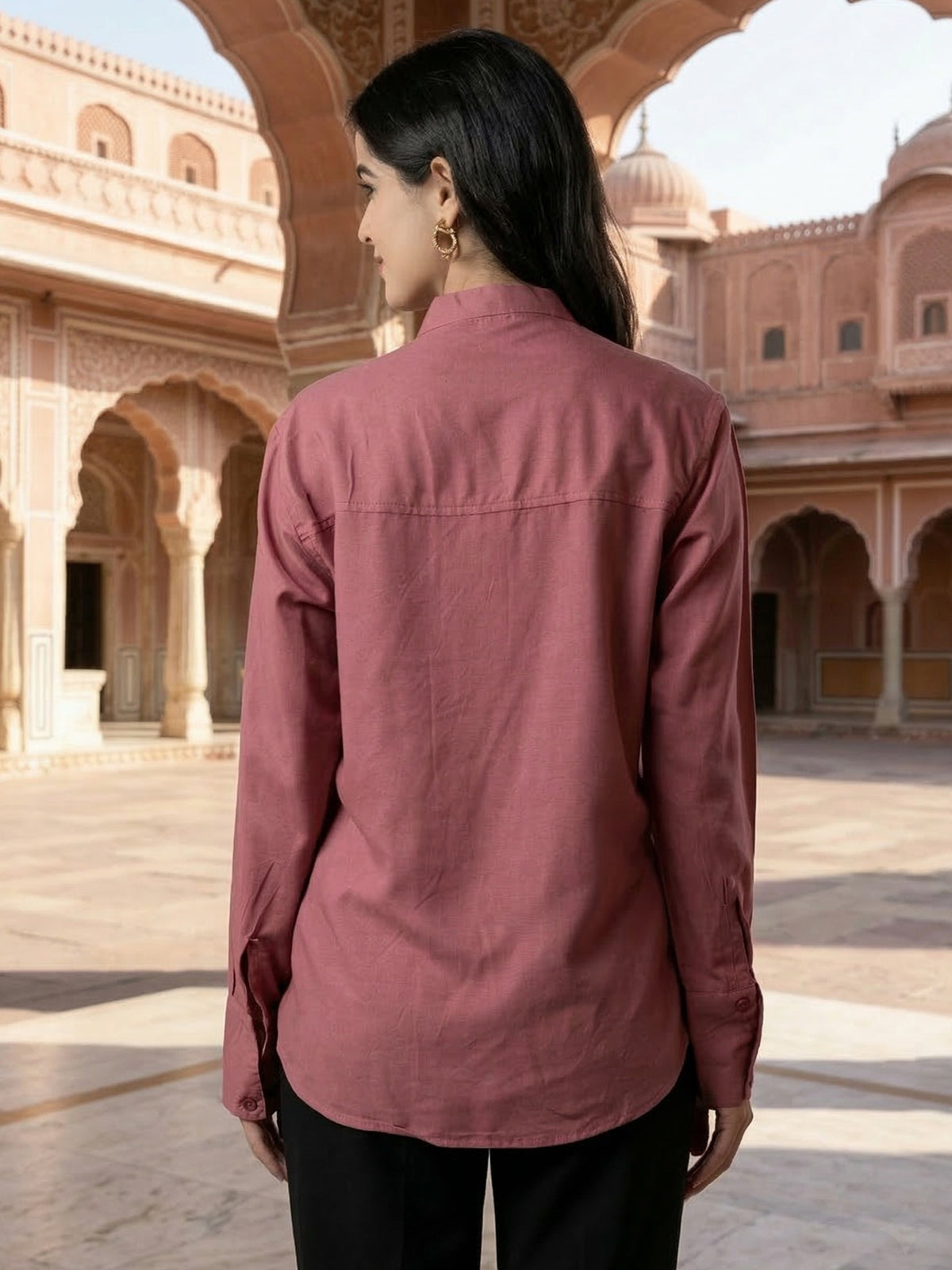 Peach Elite Viscose Shirt