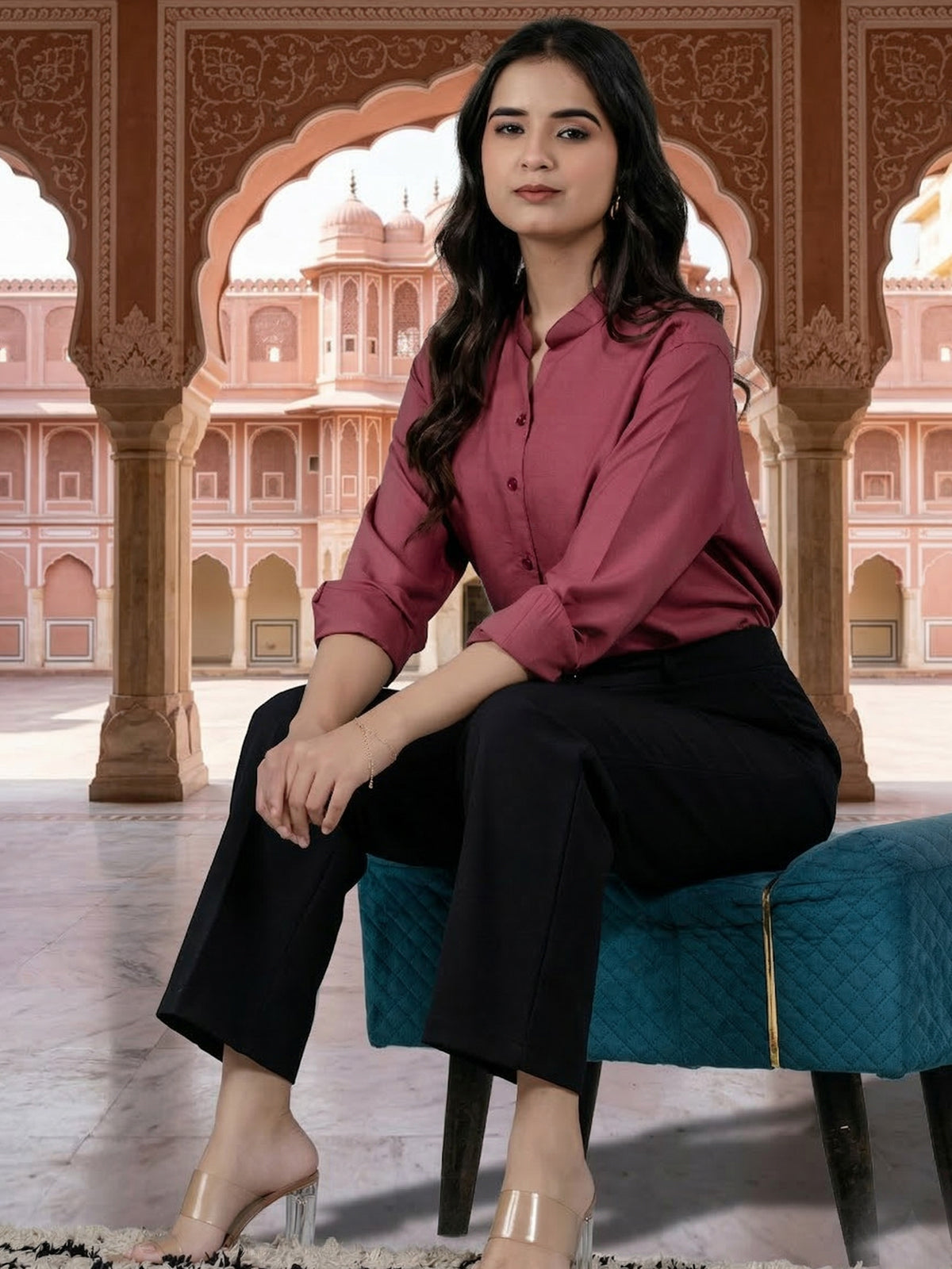 Peach Elite Viscose Shirt