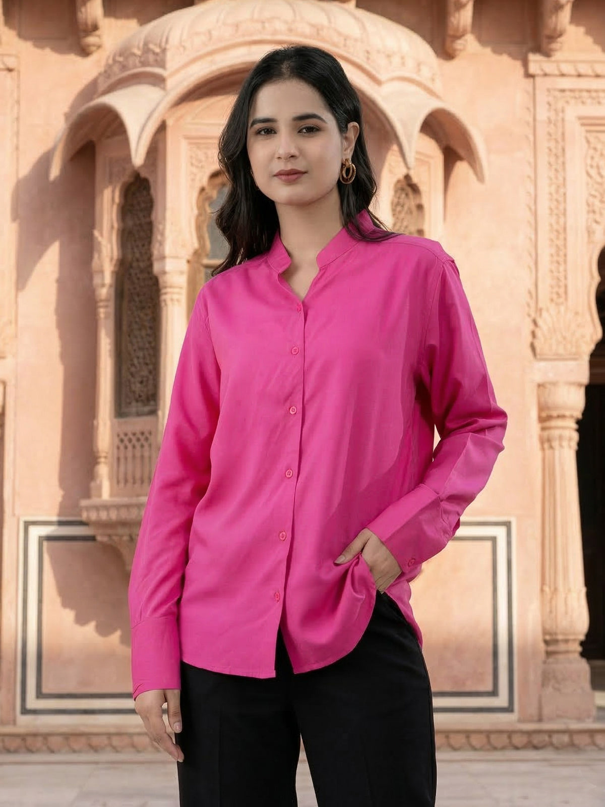 Pink Elite Viscose Shirt