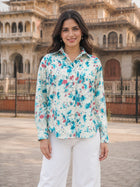 Women Printed Collar Cotton Shirts CM-010