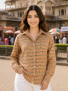 Women Printed Collar Cotton Shirts CM-015