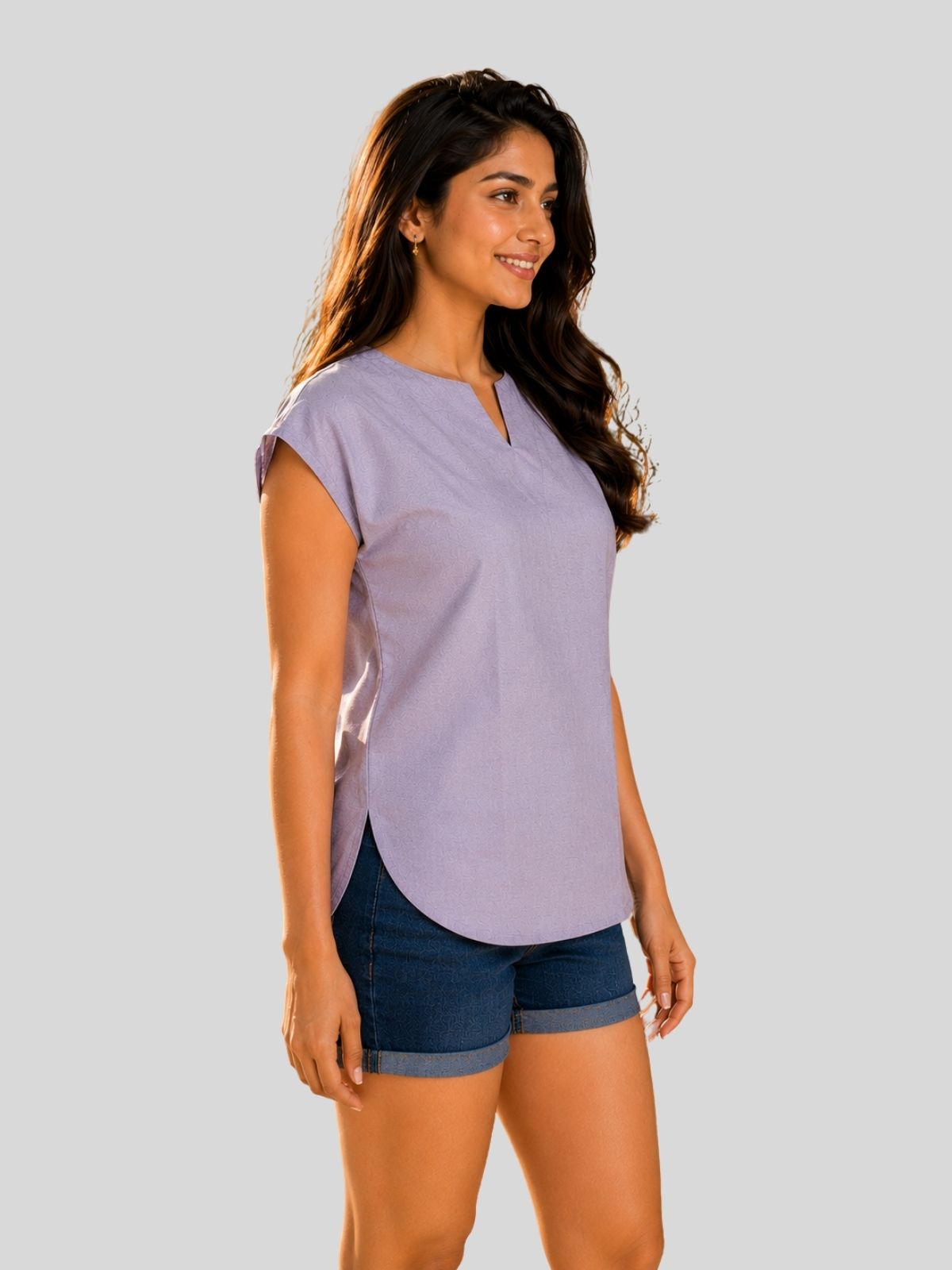 Pink & Purple Cotton Blends Tops Combo
